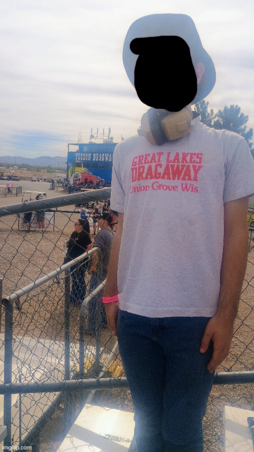 Photo of me at the dragway earlier today (When it started) | made w/ Imgflip meme maker