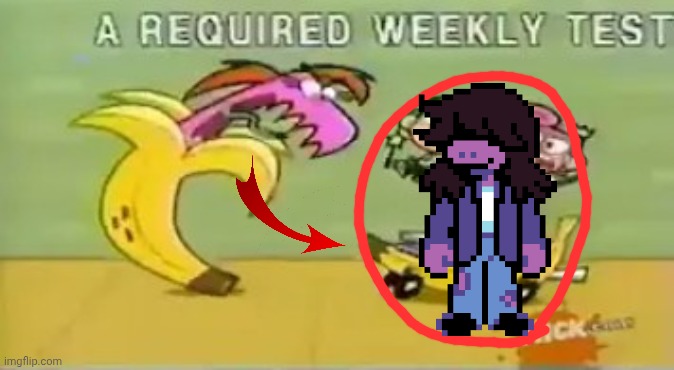 susie deltarune | image tagged in a required weekly test | made w/ Imgflip meme maker