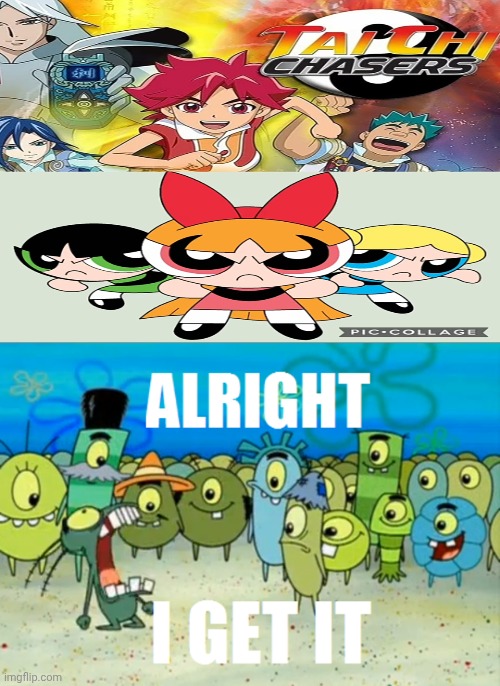 Me when someone doesn't shut up about Tai Chi Chasers | image tagged in alright i get it,deviantart,plankton,cringe,powerpuff girls,why are you reading the tags | made w/ Imgflip meme maker