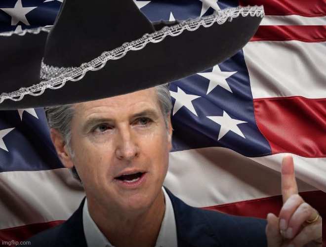 Gavin Newsom Sombrero bro Blank Meme Template