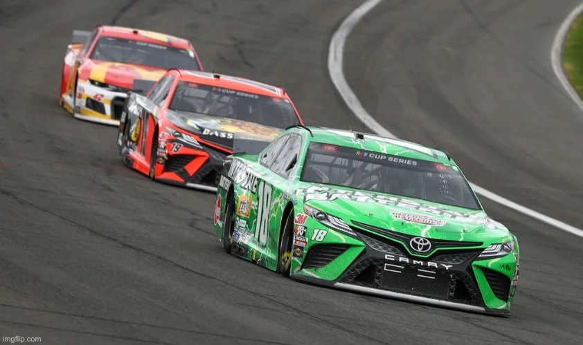 Three Racecars Racing | image tagged in three racecars racing | made w/ Imgflip meme maker