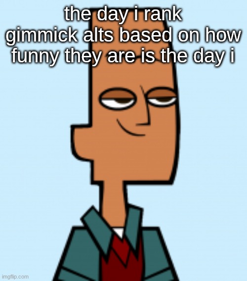 noah | the day i rank gimmick alts based on how funny they are is the day i | image tagged in noah | made w/ Imgflip meme maker