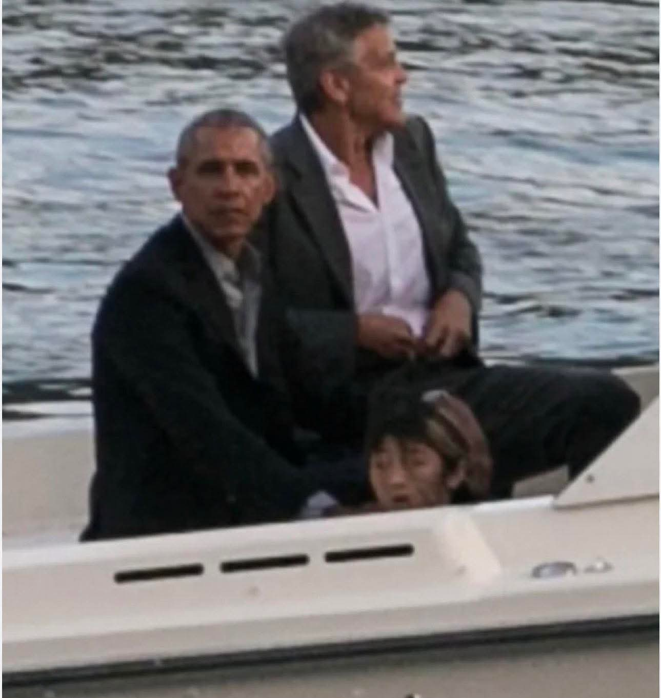 Obama Clooney Epstein Island Blank Meme Template