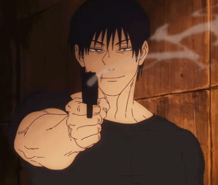 Toji with gun Blank Meme Template