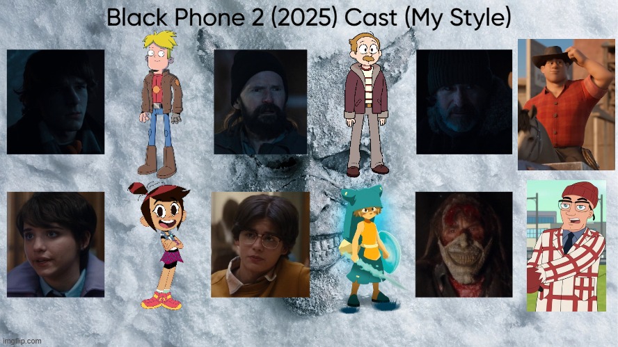 Black Phone 2 (2025) Cast (My Style) | image tagged in black phone 2 2025 cast my style,meme,memes,spoof cast,black phone 2,characters | made w/ Imgflip meme maker