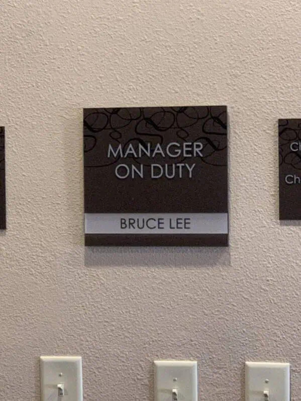 manager on duty bruce lee Blank Meme Template
