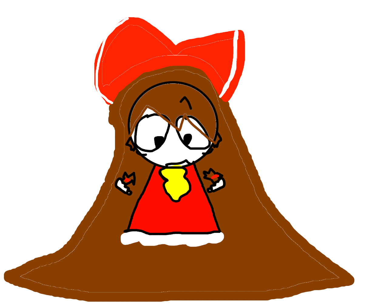 High Quality reimu pulling out her own hair Blank Meme Template