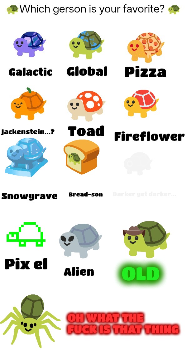 Which? | Fireflower; Darker yet darker... Snowgrave; Bread-son; Pix el; OLD; Alien; OH WHAT THE FUCK IS THAT THING | made w/ Imgflip meme maker