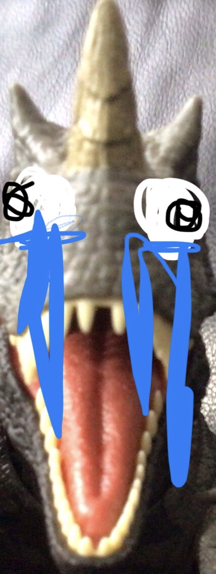 Uncanny ceratosaurus crying in confusion Blank Meme Template