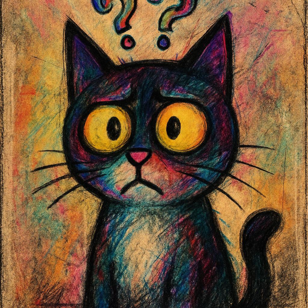 Cat is confused Blank Meme Template