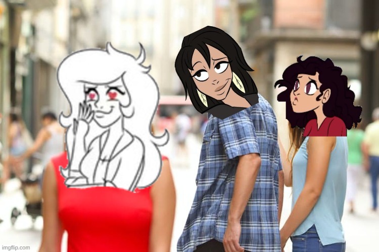 CD-Call Is Distracted With Lolo | image tagged in distracted cd-call,distracted girlfriend,cd-call,lily orchard,lolo the paragon | made w/ Imgflip meme maker