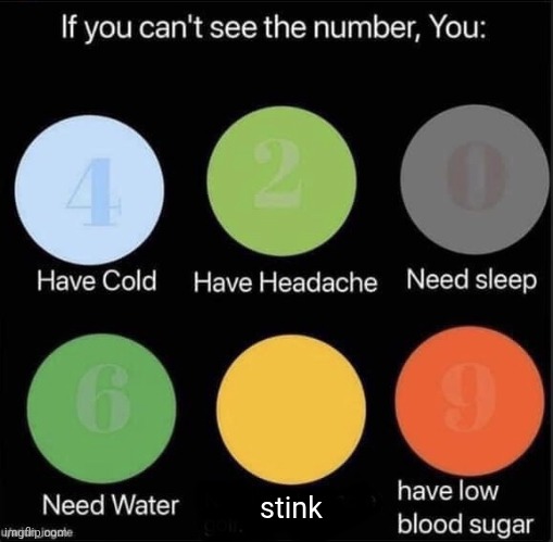 If you can’t see the number | stink | image tagged in if you can t see the number | made w/ Imgflip meme maker