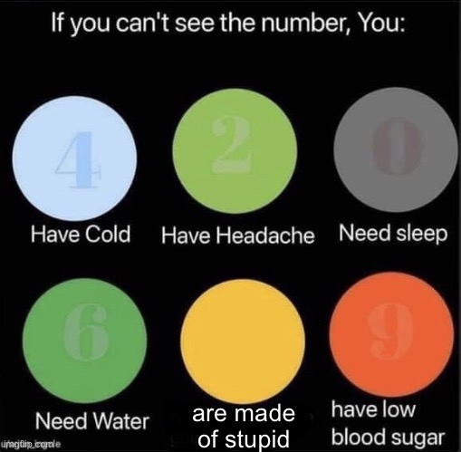 If you can’t see the number | are made of stupid | image tagged in if you can t see the number | made w/ Imgflip meme maker