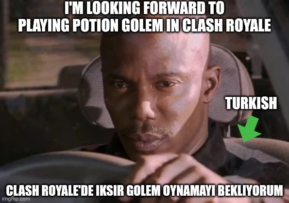 "But I Just Can't Prove It" guy from Dexter | I'M LOOKING FORWARD TO PLAYING POTION GOLEM IN CLASH ROYALE; TURKISH; CLASH ROYALE'DE IKSIR GOLEM OYNAMAYI BEKLIYORUM | image tagged in but i just can't prove it guy from dexter | made w/ Imgflip meme maker