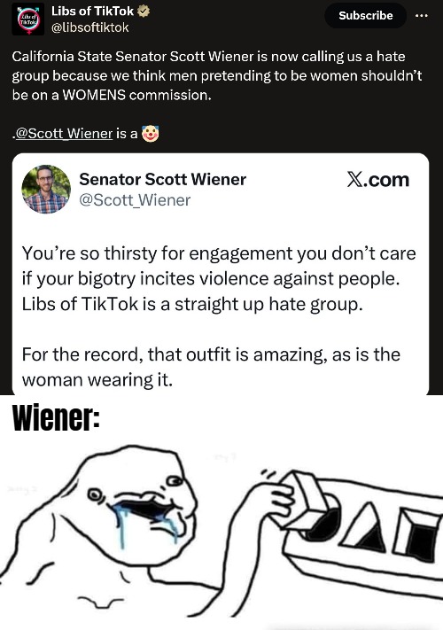 When you have nothing | Wiener: | image tagged in stupid dumb drooling puzzle,woke | made w/ Imgflip meme maker