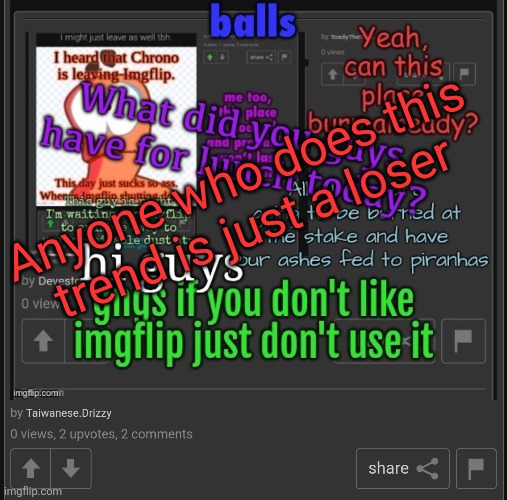 Anyone who does this trend is just a loser | made w/ Imgflip meme maker