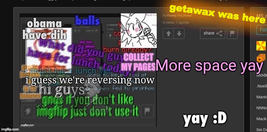 getawax was here | made w/ Imgflip meme maker