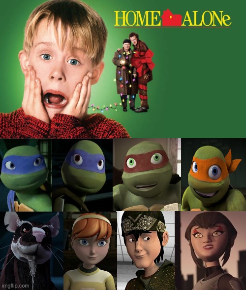 TMNT 2012 Characters Loves Home Alone (1990) | image tagged in home alone,tmnt,tmnt 2012,memes,cool memes | made w/ Imgflip meme maker