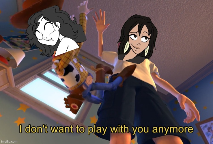 CD-Call Doesn't Want To Play With Mikaila Anymore | image tagged in i don't want to play with you anymore,lily orchard,cd-call,mikaila orchard | made w/ Imgflip meme maker