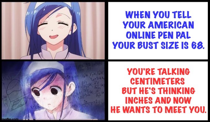 Lost in translation | image tagged in anime girl | made w/ Imgflip meme maker