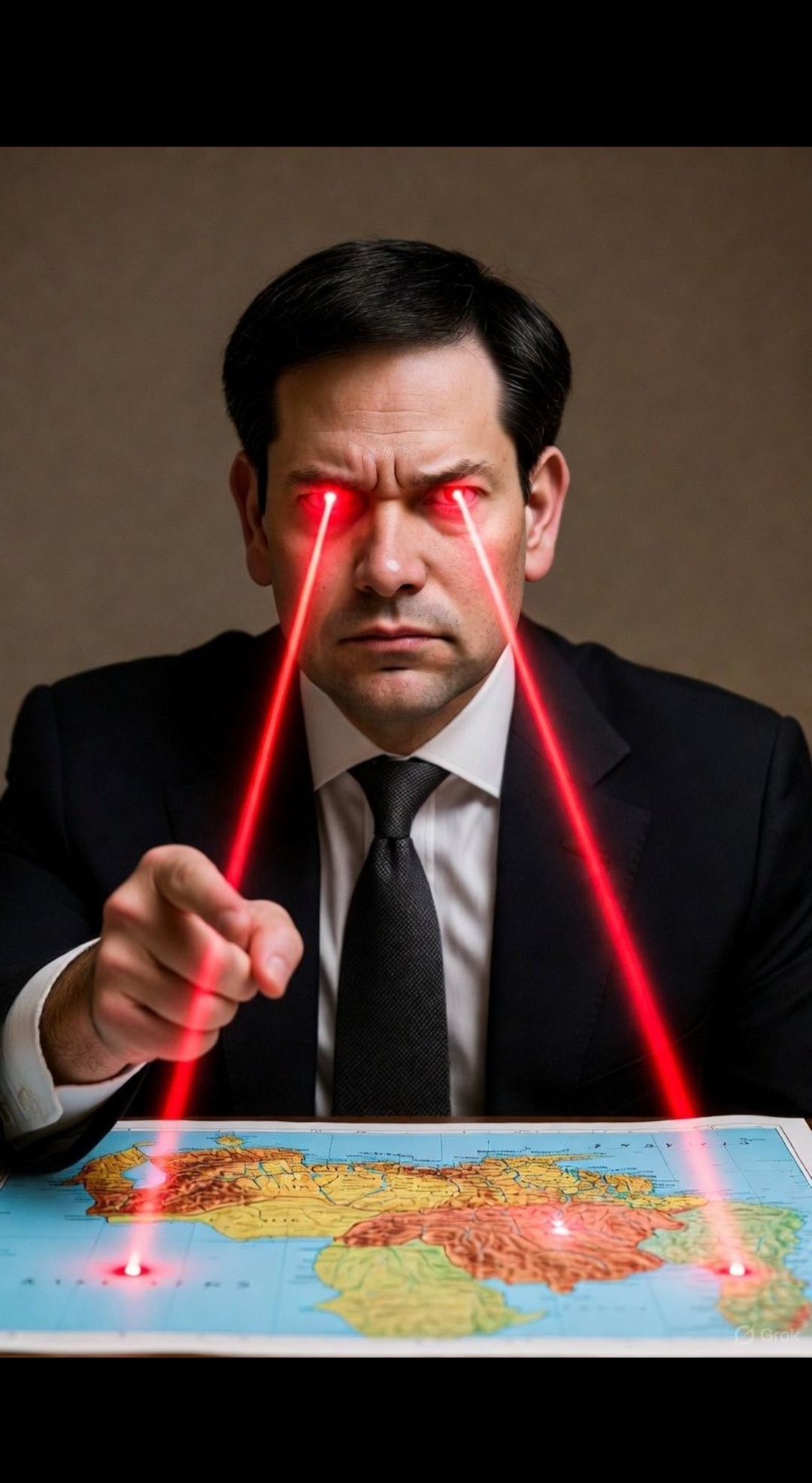 Marco Rubio eyes on Venezuela Blank Meme Template