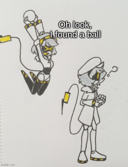 V dunks on N | Oh look, I found a ball | image tagged in v dunks on n | made w/ Imgflip meme maker