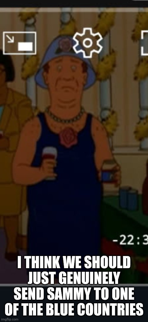 Or put him in a foster home so he is not woth those fucked up parents | I THINK WE SHOULD JUST GENUINELY SEND SAMMY TO ONE OF THE BLUE COUNTRIES | image tagged in bill | made w/ Imgflip meme maker