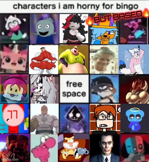 Characters I am horny Blank Meme Template