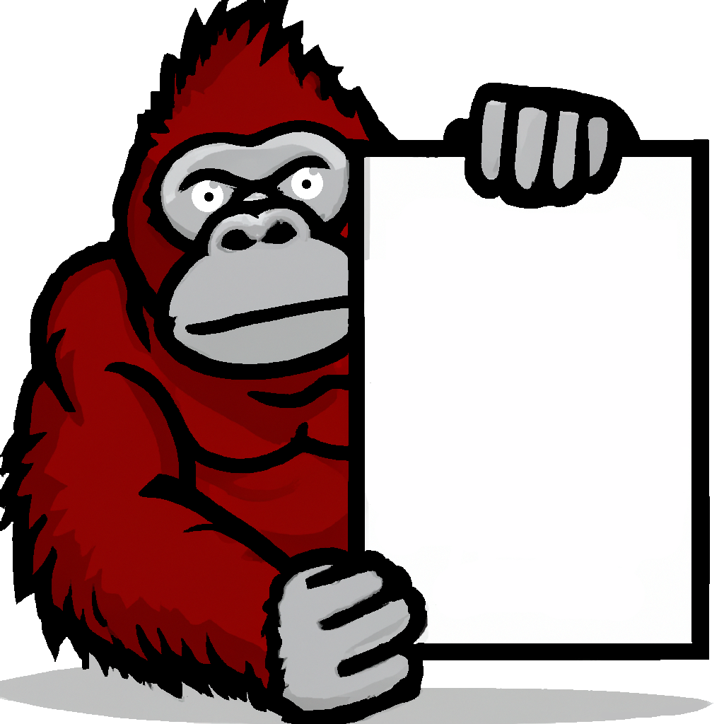 Monke Holding a sign Blank Meme Template