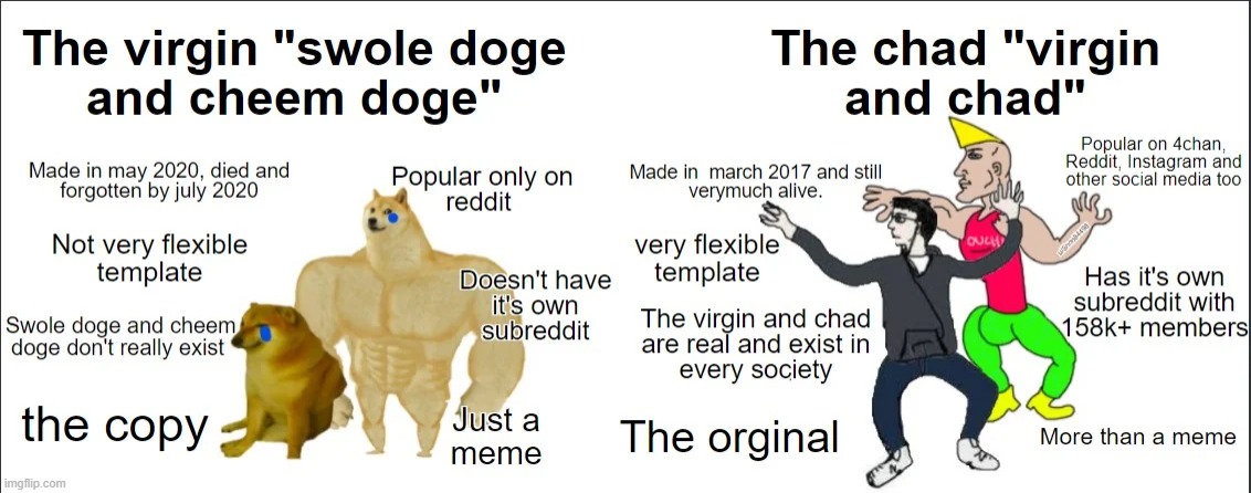 this is something i found | image tagged in virgin vs chad | made w/ Imgflip meme maker