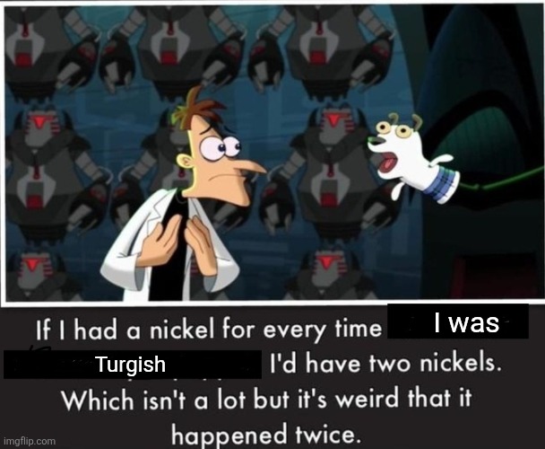 Nickel Every Time | I was Turgish | image tagged in nickel every time | made w/ Imgflip meme maker