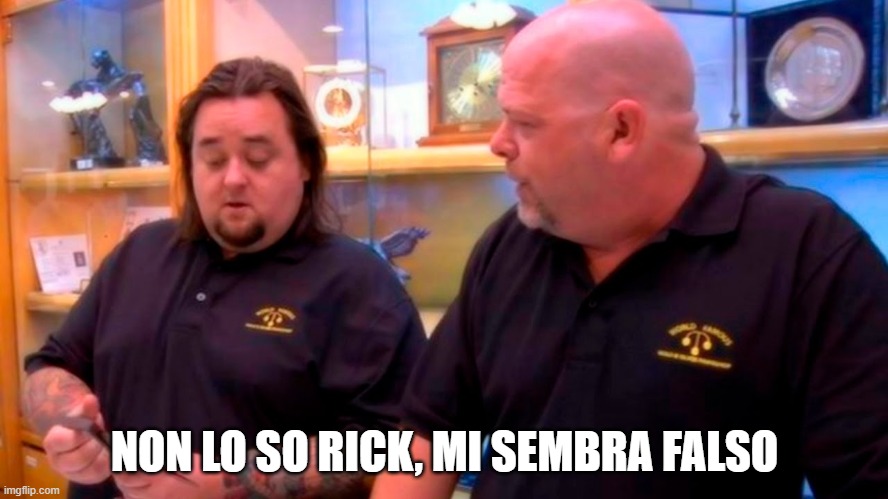 no lo se rick parece falso | NON LO SO RICK, MI SEMBRA FALSO | image tagged in no lo se rick parece falso | made w/ Imgflip meme maker