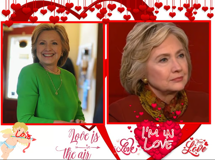Hillary Heart Throb I'm in Love Blank Meme Template