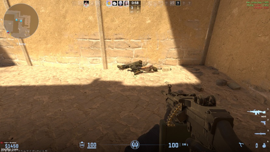 Basically, I was playing CS2 and killed a terrorist, and I think this terrorist watched too much Family Guy lol | image tagged in counterstrike,counter strike,family guy,gaming,videogames,video games | made w/ Imgflip meme maker