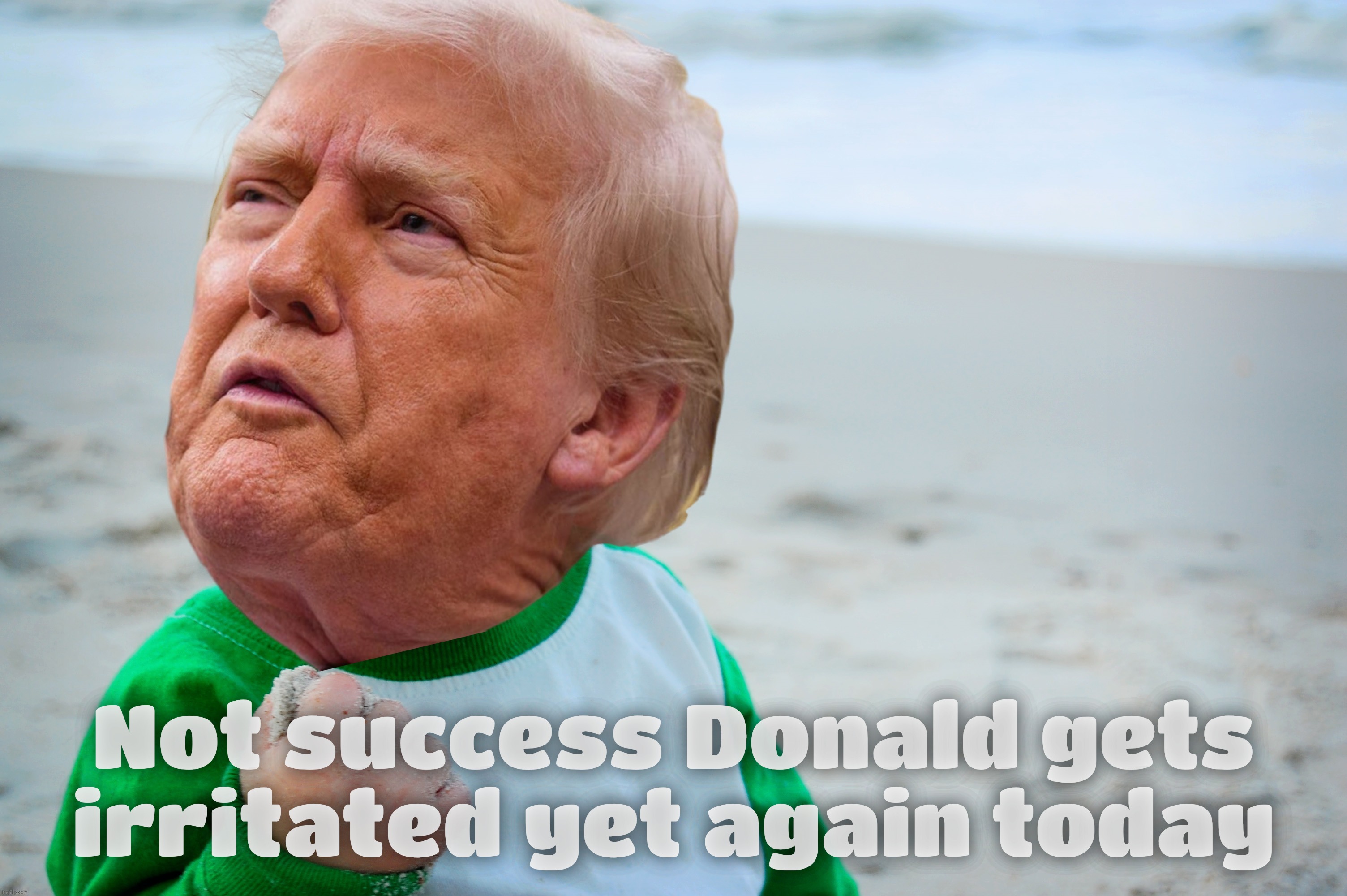 Not success Donald gets irritated yet again today | made w/ Imgflip meme maker