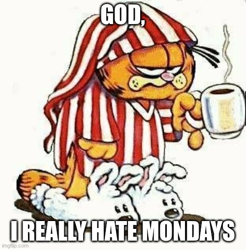 I hate Monday's  | GOD, I REALLY HATE MONDAYS | image tagged in i hate monday's | made w/ Imgflip meme maker
