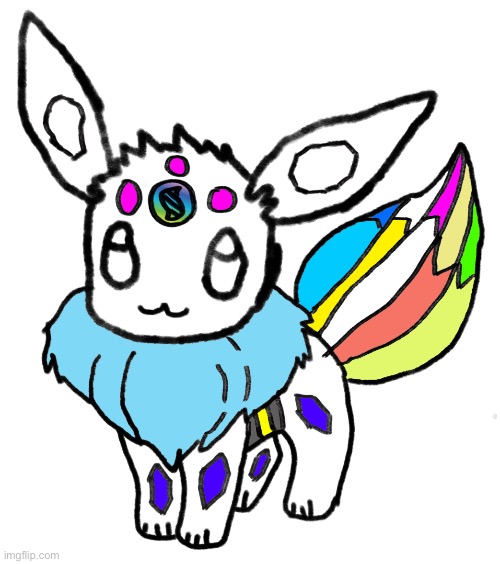 Mega Eevee in the works this is what I have so far this is also going to be my secondary oc | made w/ Imgflip meme maker
