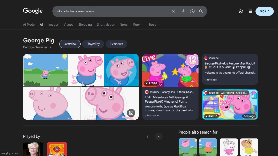 peppa pig isnt safe anymore | image tagged in ts crazy | made w/ Imgflip meme maker