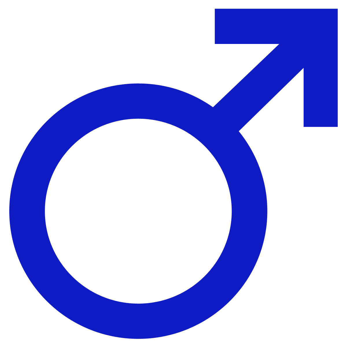 Male symbol blue Blank Meme Template
