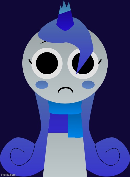 Glacia the Narwhal (Horror) | image tagged in sprunki,ocs,horror,incredibox,art,narwhal | made w/ Imgflip meme maker