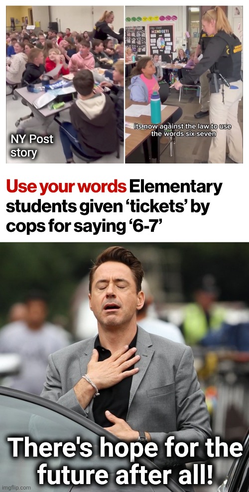 NY Post
story; There's hope for the
future after all! | image tagged in relief,memes,six seven,gen alpha,tickets,against the law | made w/ Imgflip meme maker