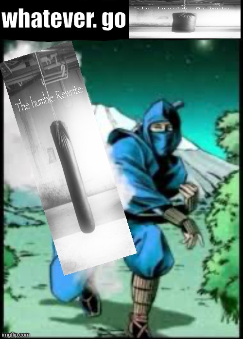 pocket rewrite | whatever. go | made w/ Imgflip meme maker