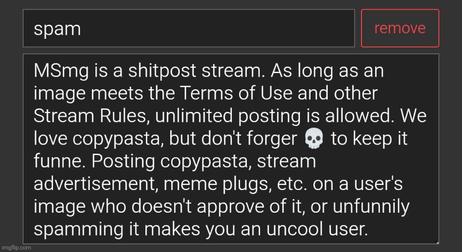 Lil reminder for ppls who wanna spam | made w/ Imgflip meme maker
