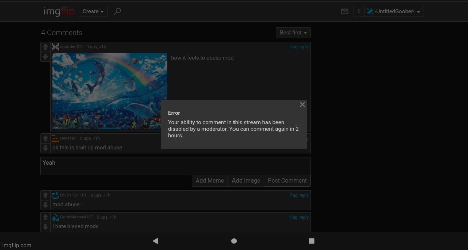 Chose to ban "is this nih serious" but not softcore links I'm crine | made w/ Imgflip meme maker