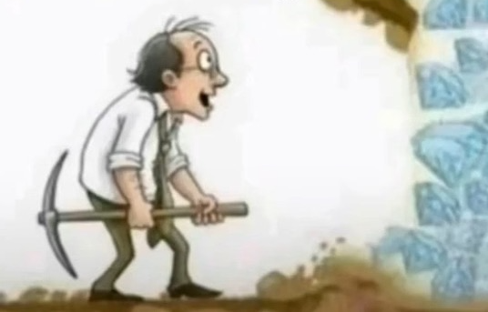 Mining for diamonds Blank Meme Template