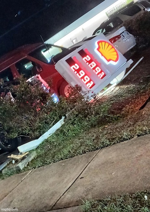 The gas prices are down | made w/ Imgflip meme maker