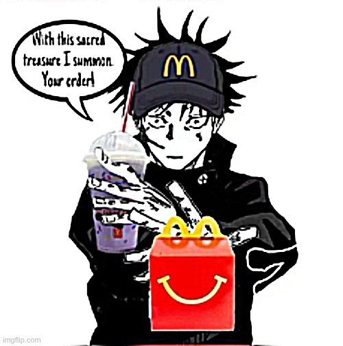 image tagged in anime,jujutsu kaisen,mcdonalds | made w/ Imgflip meme maker