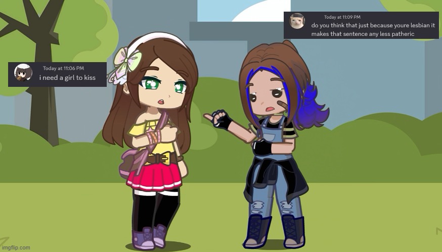 Casual friendship shenanigans | image tagged in gacha,ocs | made w/ Imgflip meme maker