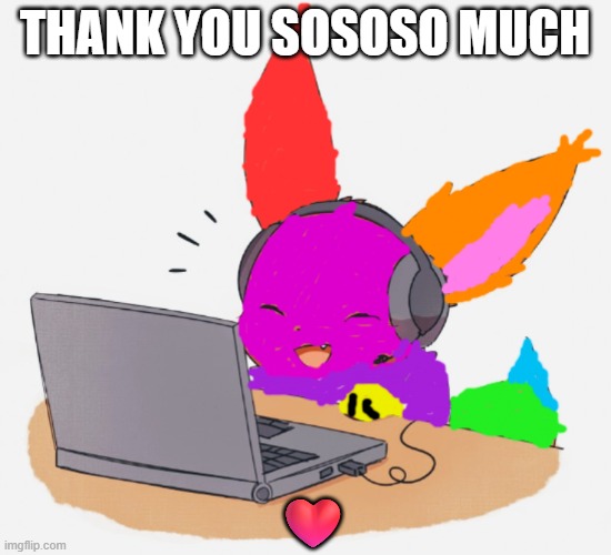 MC Rainbow | THANK YOU SOSOSO MUCH ❤️ | image tagged in mc rainbow | made w/ Imgflip meme maker