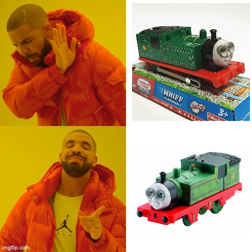 When it comes to me buying trackmaster whiff | image tagged in memes,drake hotline bling | made w/ Imgflip meme maker